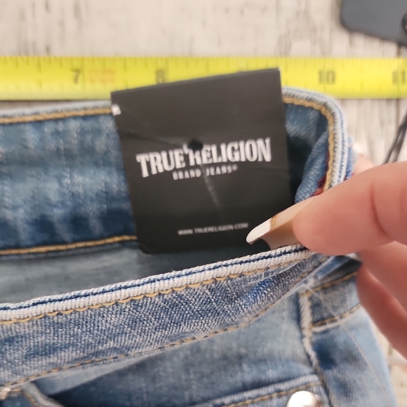 True Religion Blue Jeans with Purple Accents - Picture 9 of 11